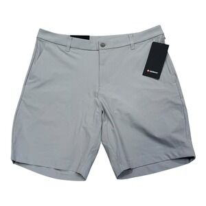 Lululemon Commission Classic 9" Short Mens 36 Gray Warpstreme Wrinkle Resistant